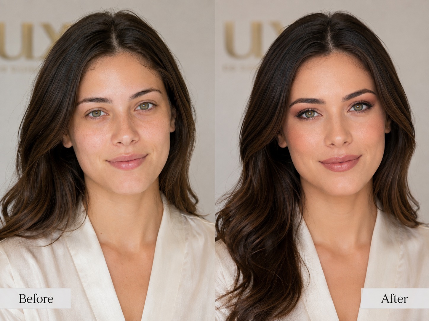 Makeup before-and-after example